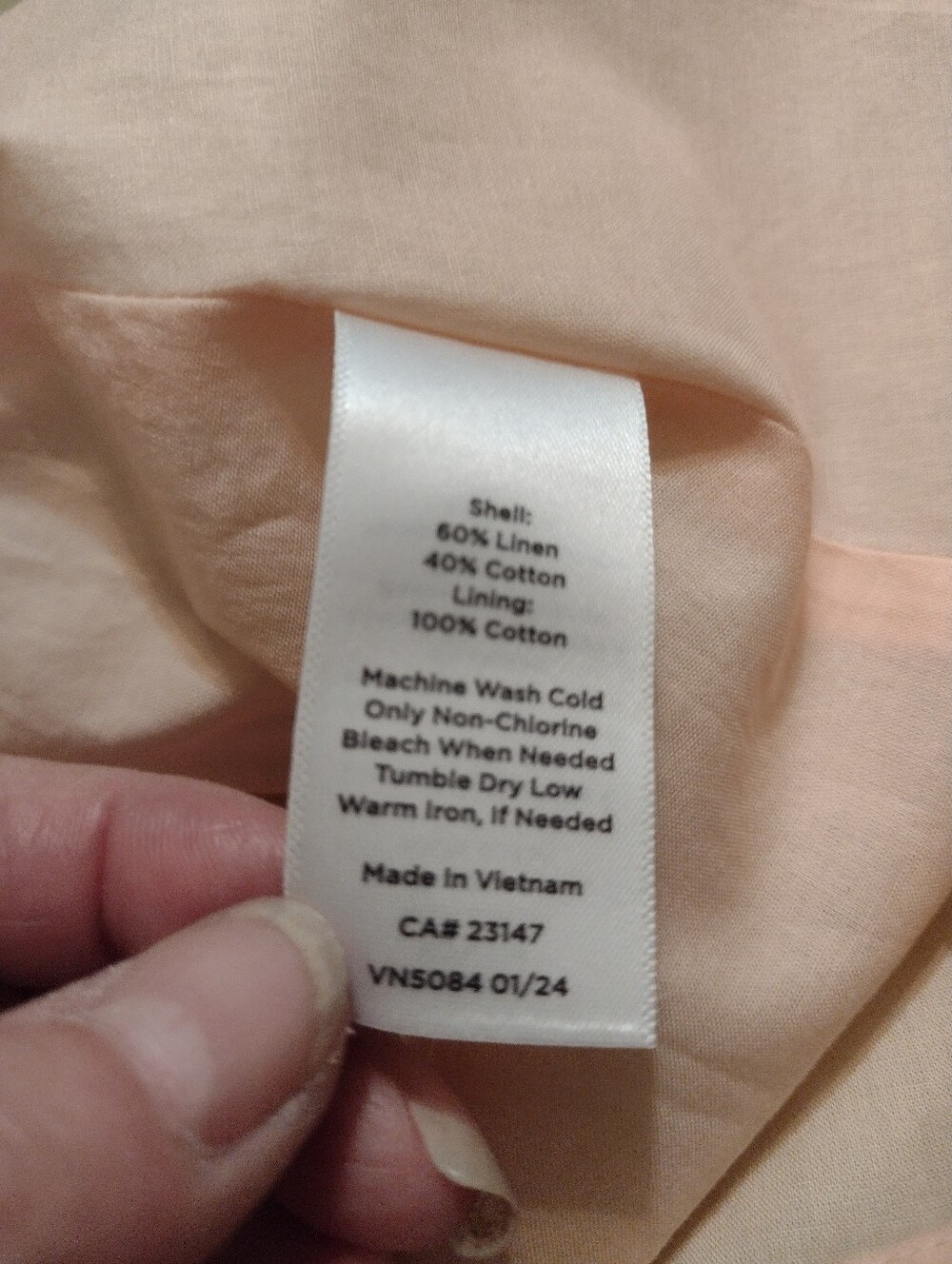 Talbots Linen Blend Peach Maxi Sundress Women's 12 Sunset Horizon Tropical NWT - Picture 2 of 6